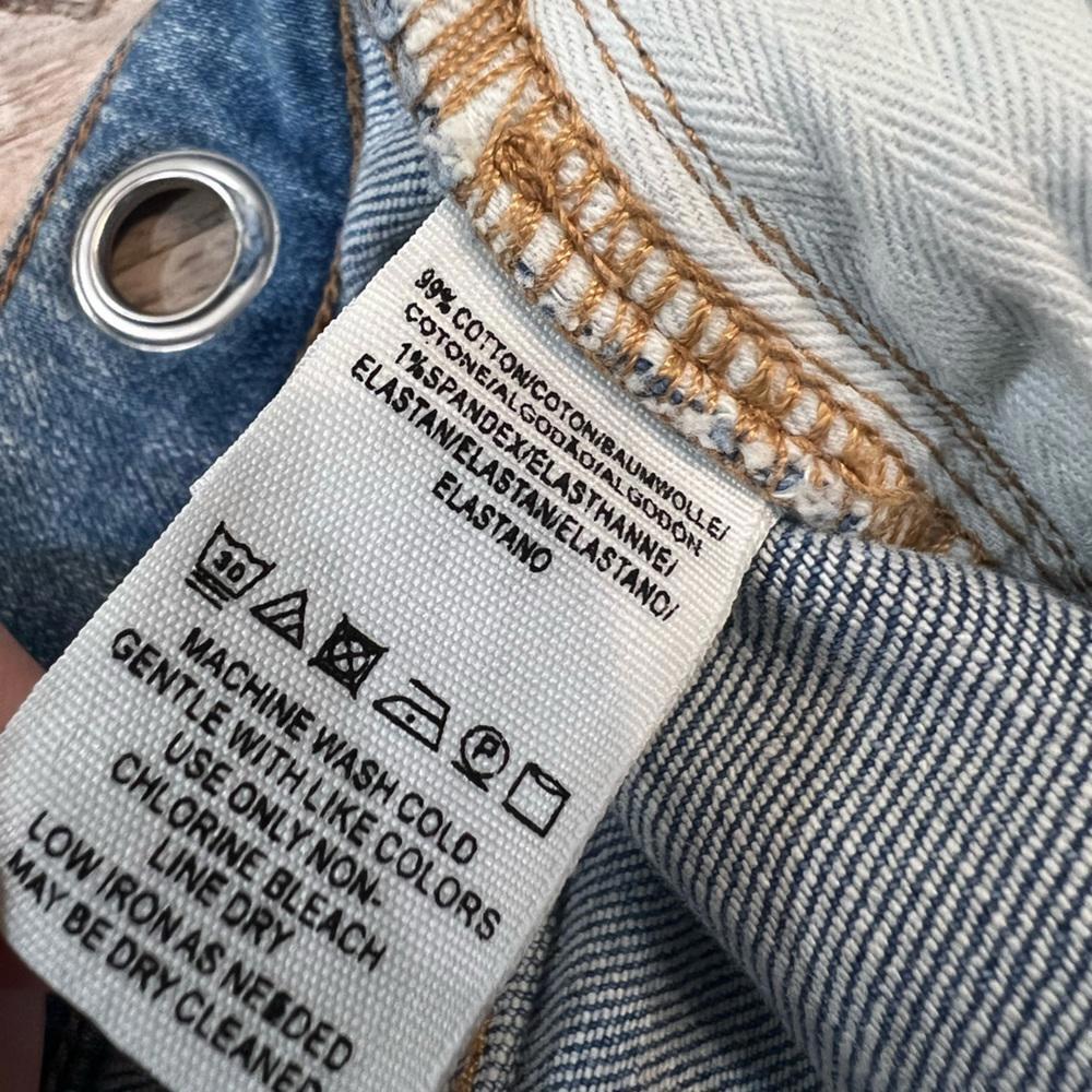 Free People Vintage Silver Rivet Jeans Ruff cut hem size 26 - Picture 11 of 11